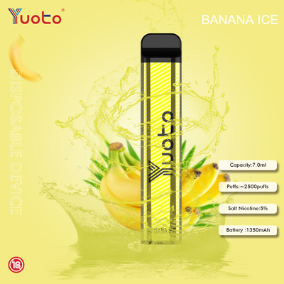 Banana Ice Yuoto Disposable Vape 7ML 1200MAh 2500 Puffs 23 Flavors