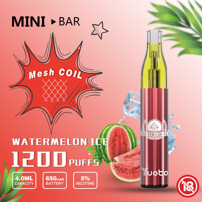 Disposable Orange 1200 Puff Bar With A Comfortable Mouthpiece