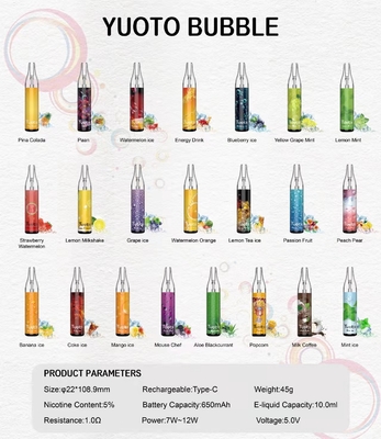 4000puff Rechargeable Pod Vape With 650mAh Battery Shining LED Light 10ML