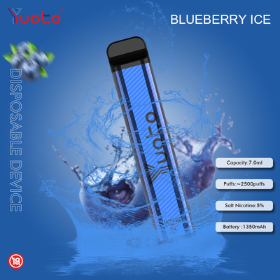 Yuoto 2500 Puffs 23 flavors 7 ML Capacity 1200 mAh battery capacity Mint Ice