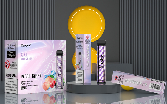 top model yuoto xxl 2500 puff 7 ml 5% nicotine 1200mah battery capacity