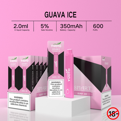 2022 New Coming Multiple Fruity Flavors Yuoto Smart 600 Puffs 5% Nicotine Disposable Vape Pen
