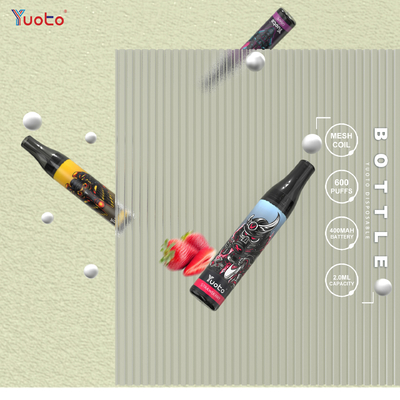 Small Bubble Yuoto Bottle 600puffs , TPD Certificates Mesh Coil Electronic Cigarette