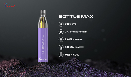 TPD 600 Puffs Yuoto Bottle Max , Mesh Coil Disposable E Cigarette