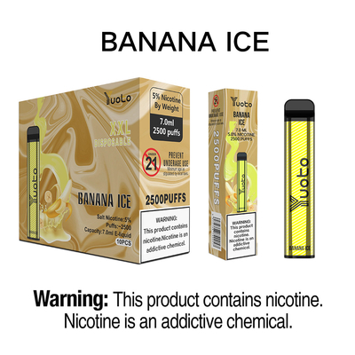 original disposable vape pen yuoto xxl 2500 puff 1200mah battery capacity 7 ml 5% nicotine