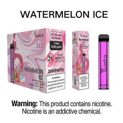 5% nic 7ml liquid yuoto xxl 2500 puff disposable electronic cigarette vape pen good quality