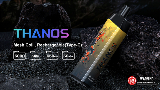 Disposable Vape Yuoto Thanos 5000 Puffs Mesh Coil 14ml E-Liquid 650mAh Battery 19 Fruits Flavors