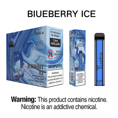 Yuoto  Best Cheap XXL Blueberry 2500 Puffs Disposable Vape 1200mAh 7ml