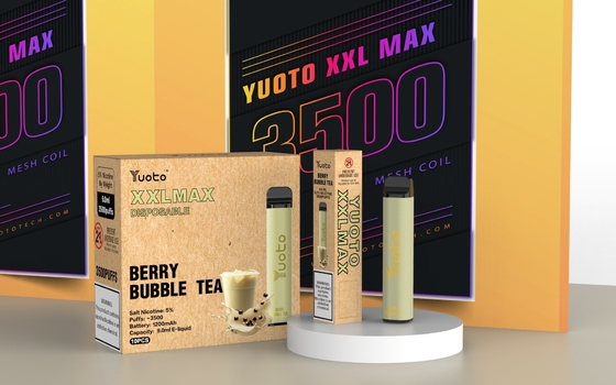 3500 puffs Yuoto XXL MAX  disposable vape kit with mesh coil strawberry flavors