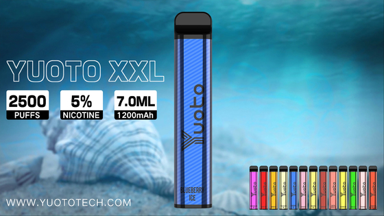 Yuoto XXL 2500 Puffs Disposable Vape Pen Hookah with 7ml E-Liquid 1200mAh Battery Directly from China Factory