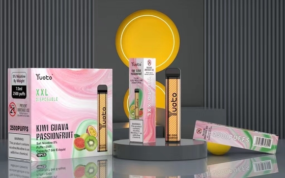 China Factory Wholesale Disposable Vape Pen with 7ml E-Liquid 1200mAh Battery Strawberry Kiwi Ice