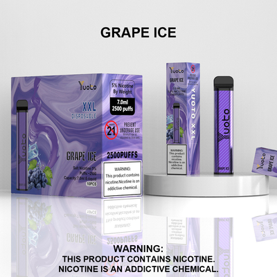 China Factory Wholesale Disposable Vape Pen with 7ml E-Liquid 1200mAh Battery Strawberry Kiwi Ice