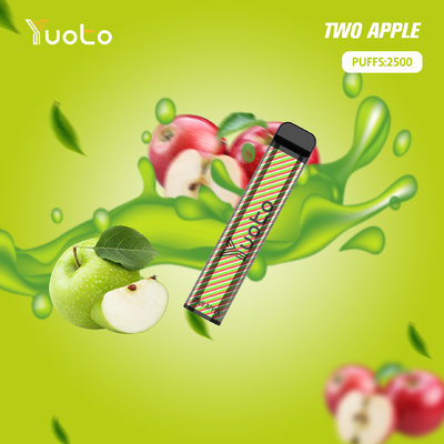 OEM 2500 Puffs Disposable Vapes CE ROHS Smoking Accessories 7ml Ejuice 1200mAh Battery Mint Ice