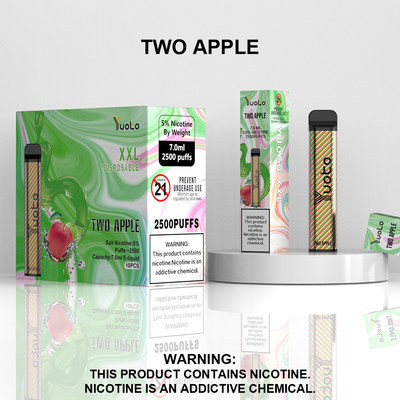 2500 Puffs Disposable Vape Pod Peach Flavor Yuoto XXL Coil 7ml Ejuice 1200mAh Battery from China Factory