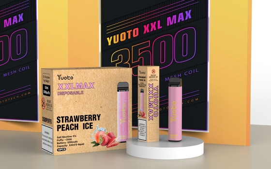 Strawberry Peach ice flavor Yuoto XXL Max 3500 Puffs Electric Vape Pen with mesh coil