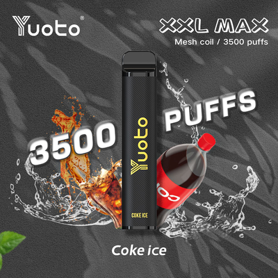 Wholesale MSDS 3500puffs Disposable Vape Pen 2022 New Design Disposable Vaporizer Mesh Coil 14ml E-Liquid Coke Ice