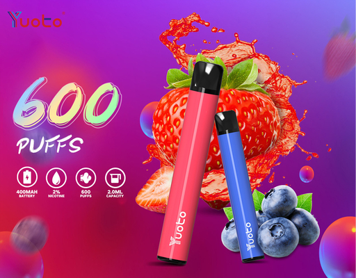 14 Flavors 2% Nic 2.0ml E Juice Yuoto Plus 600puff With TPD stoving varnish