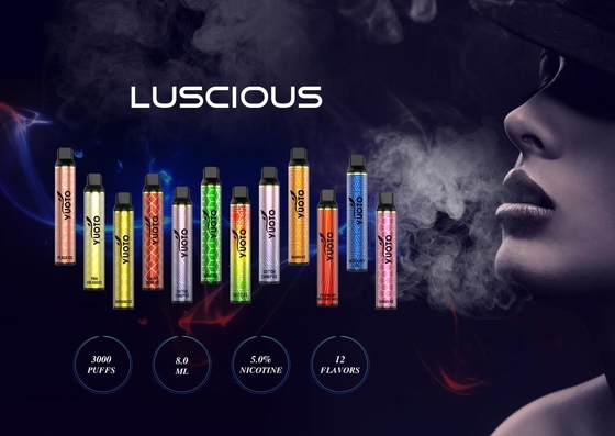 Customized Yuoto Luscious 3000 Puffs Shenzhen Disposable Electronic Cigarette 8ml E Liquid Capacity