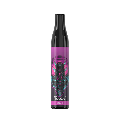 YUOTO Bottle 600 Puffs disposable Vape Pen Grape Ice Mesh Coil 2% Nicotine TPD Europe