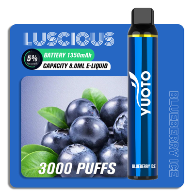 SS304 3000 Puffs Disposable Vape Luscious Puff Pen E cigarette Pod E Juice Device
