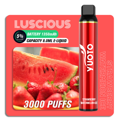 OEM ODM Fruit Flavor Puff Bar Vape Pen , 8ml 3000 Puff Yuoto Luscious Disposable Vape