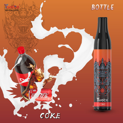 Bottle Design 600 Puffs 20mg Nic Disposable Vape 2ml E Liquid Tpd Compliance