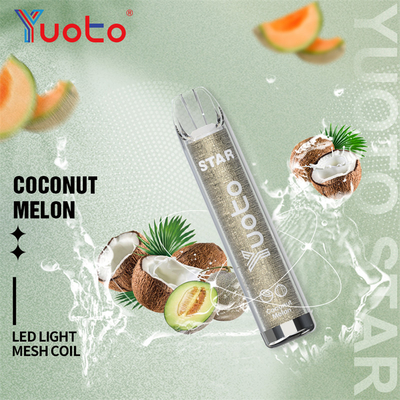 LED Shine Yuoto Star 3000 Puffs Disposable Vapes With 5% Nicotine 16 Hotsell Flavors