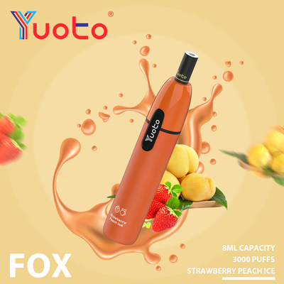 Unique Yuoto Fox 3000 Puffs Disposable Vape E Cigarette Good Taste