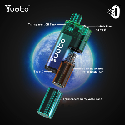 Mesh Coil Resistance Adjustable Airflow Yuoto 0° Disposable Vape