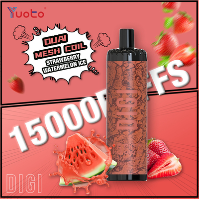 Yuoto DIGI 15000 Puffs Daul Mesh Coil Vape 23 Flavors LED Screen