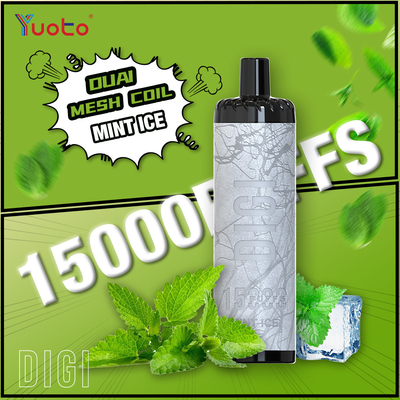 Adjustable Airflow YUOTO Disposable Vape 15000 Puffs  DualMesh Coil 850mAh Battery