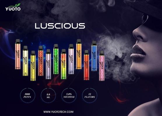 Luscious YUOTO Disposable Vape , 3000 puffs  Disposable Pod Device