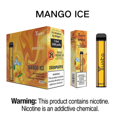 Yuoto 2500puff Flavored Electronic Cigarette With Logo Printing