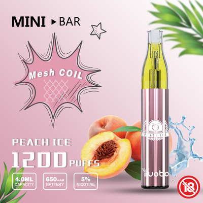 YUOTO Minibar 1200 Puff Disposable Vape 15 Flavor E Juice 4.0ml Battery 650mAh
