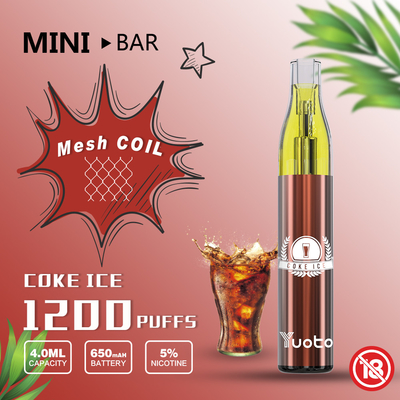 MiniBar 1200 Puff YUOTO Disposable Vape Concentration 50mg/ml