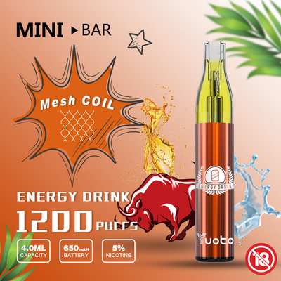 MiniBar 1200 Puff YUOTO Disposable Vape Concentration 50mg/ml