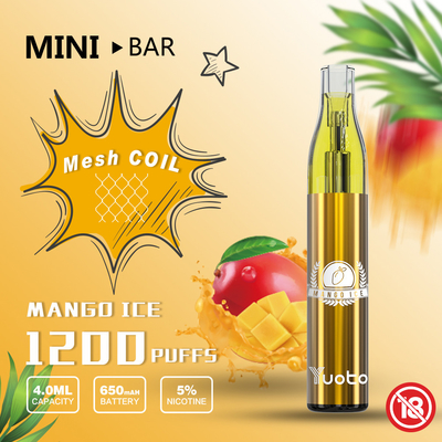 MiniBar 1200 Puff YUOTO Disposable Vape Concentration 50mg/ml