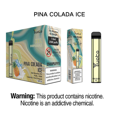 Fashionable E Cigarette 2500 Puffs Disposable Vape With 2% Nicotine