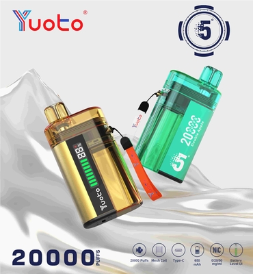 Yuoto 20000 puffs disposable vape with transparent oil tank