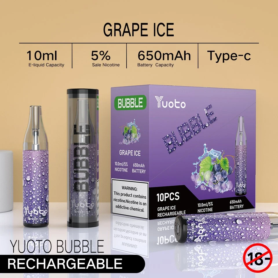 Yuoto Bubble Rechargeable Juice Capacity 10ml Chinese Factory Wholesale Price Rechargeable