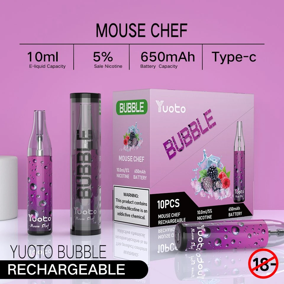 Yuoto Bubble Rechargeable Juice Capacity 10ml Chinese Factory Wholesale Price Rechargeable