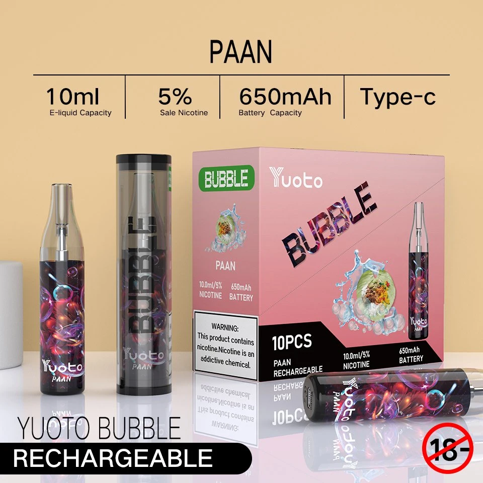 Yuoto Bubble Rechargeable Juice Capacity 10ml Chinese Factory Wholesale Price Rechargeable