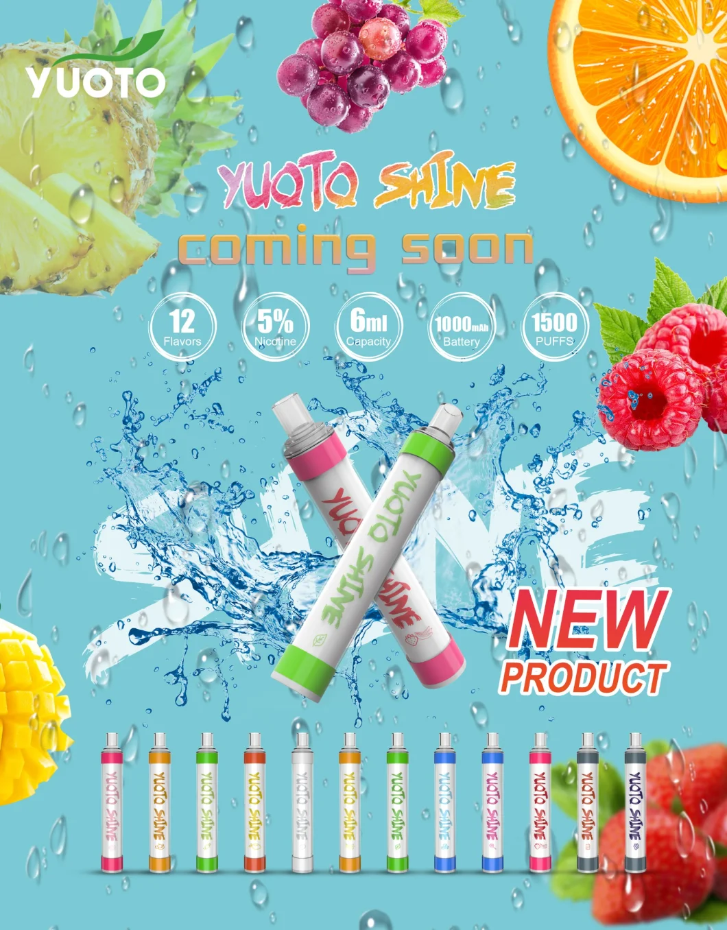 Good Wholesale Prices of Pods with Various Flavours Mini E-Cigarette Disposable Vape Pod for Yuoto Shine 1500puffs
