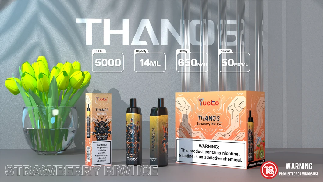 650mAh Battery Mesh Coil 14ml E-Liquid Rechargeable Yuoto Thanos 5000 Puffs Ecigarette Disposable Vape