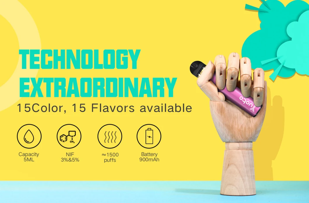 Yuoto Disposable Vape Pen 5ml 1500 Puffs Mix Taste