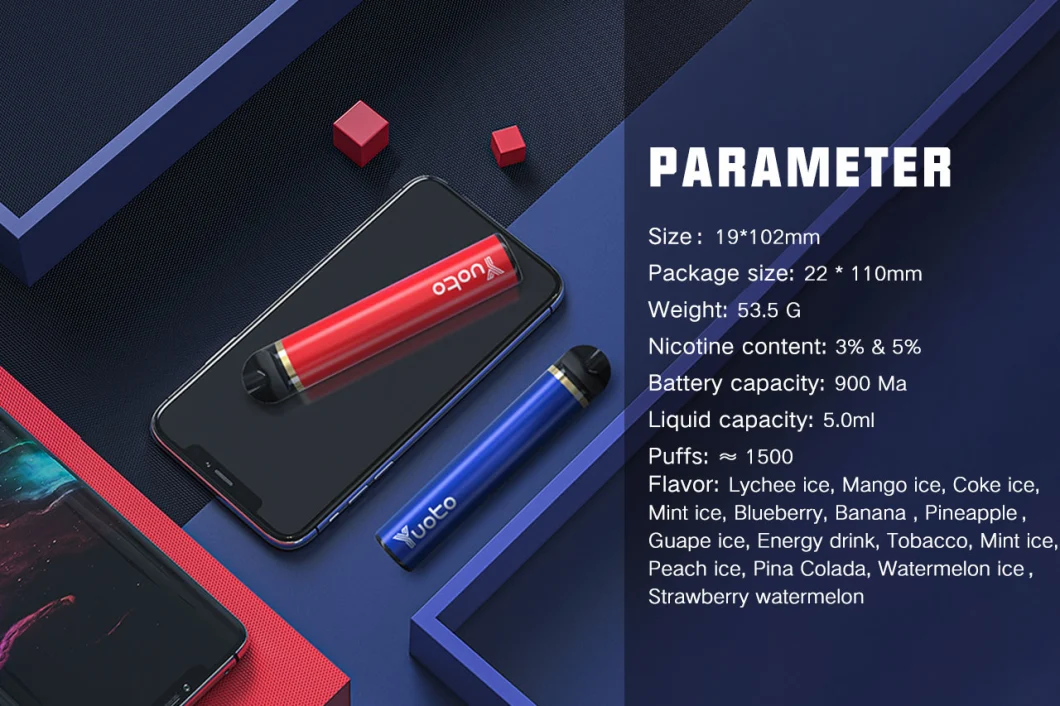 Yuoto Disposable Vape Pen 5ml 1500 Puffs Mix Taste