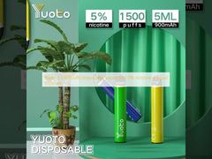 Yuoto 5 1500puffs disposable vapes 5ml 5% nicotine e liquid 900mah
