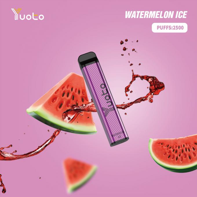 disposable Watermelon Ice Vape 2500 puffs With 1200mah Battery
